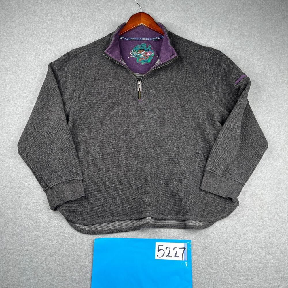 Robert Graham Sweater XXL Graham 1/2 Zip Long Sleeve Casual CLassic Mens